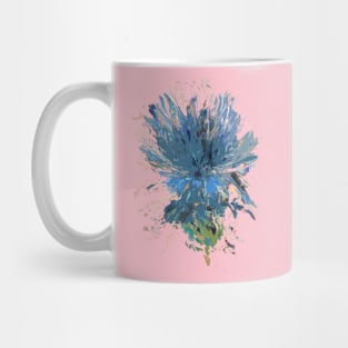 Blue Thistle Flowers Mug